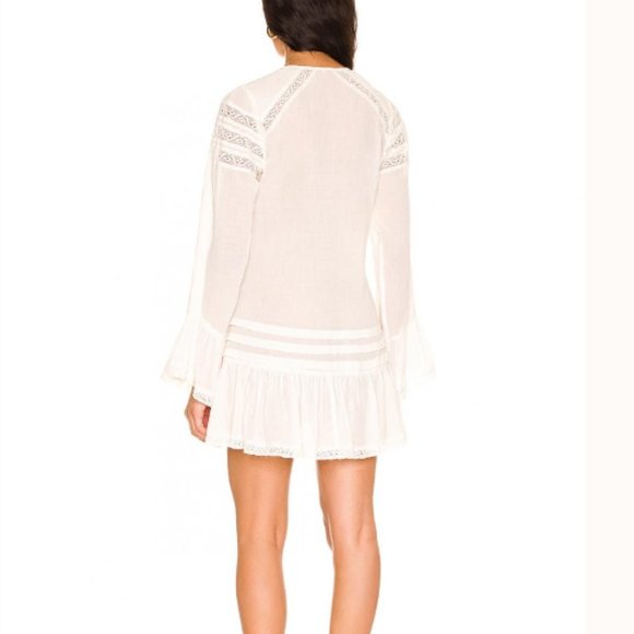 Free People Dresses & Skirts - Free People Long Sleeve Lace Tunic Ivory